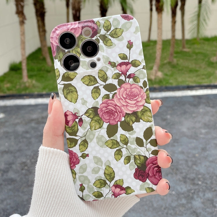 Water Sticker Flower Pattern PC Phone Case, For iPhone 12 Pro Max, For iPhone 12 Pro