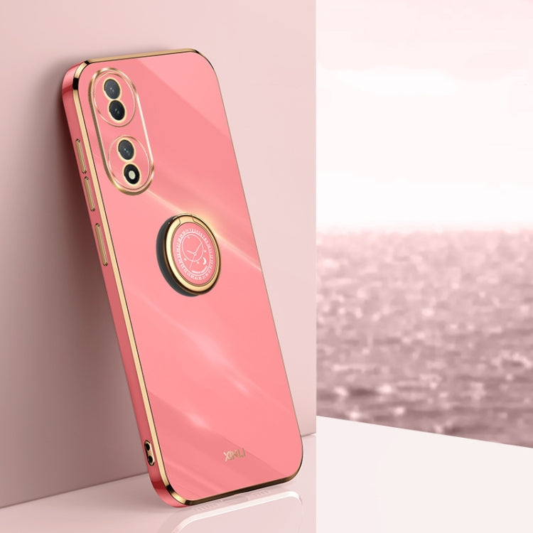 XINLI Straight Edge 6D Electroplate TPU Phone Case with Ring Holder, For OPPO Reno8 T 5G, For vivo Y100, For Samsung Galaxy A24 4G