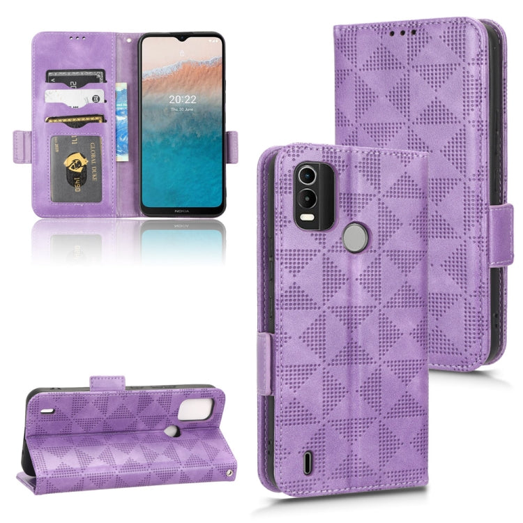 Symmetrical Triangle Leather Phone Case, For Nokia C21 Plus, For Nokia C21, For Nokia C100, For Nokia C200