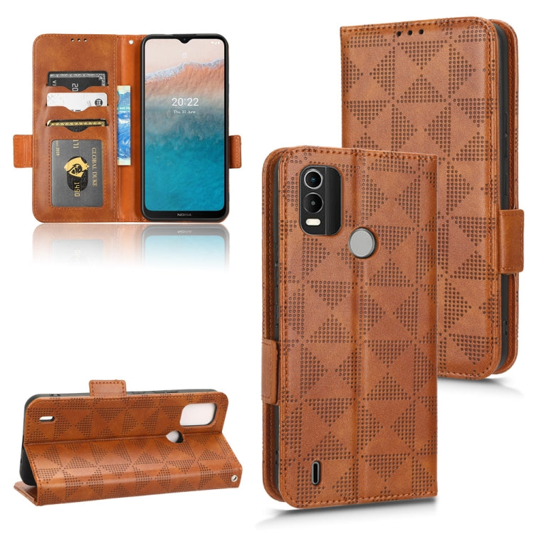 Symmetrical Triangle Leather Phone Case, For Nokia C21 Plus, For Nokia C21, For Nokia C100, For Nokia C200