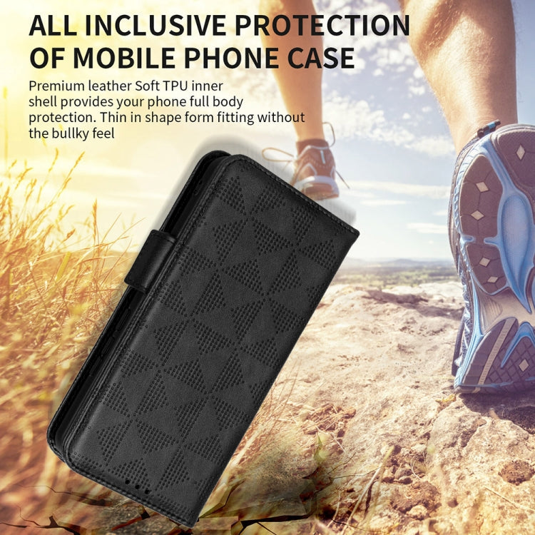 Symmetrical Triangle Leather Phone Case, For Nokia C21 Plus, For Nokia C21, For Nokia C100, For Nokia C200