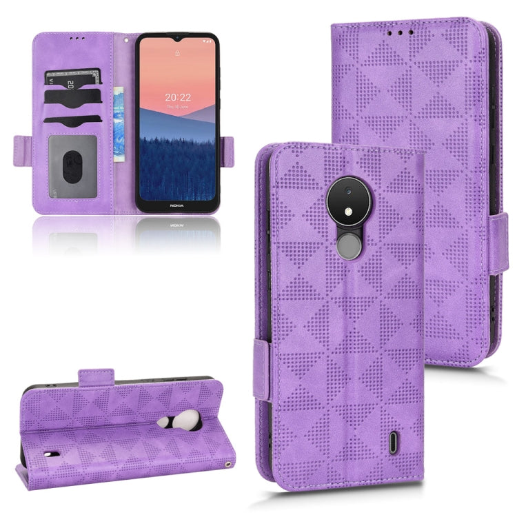 Symmetrical Triangle Leather Phone Case, For Nokia C21 Plus, For Nokia C21, For Nokia C100, For Nokia C200