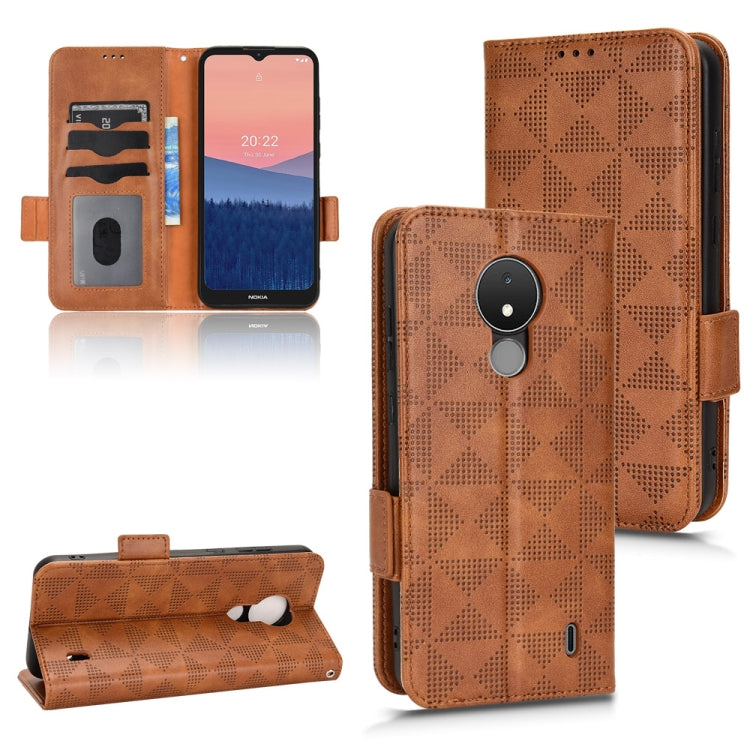 Symmetrical Triangle Leather Phone Case, For Nokia C21 Plus, For Nokia C21, For Nokia C100, For Nokia C200