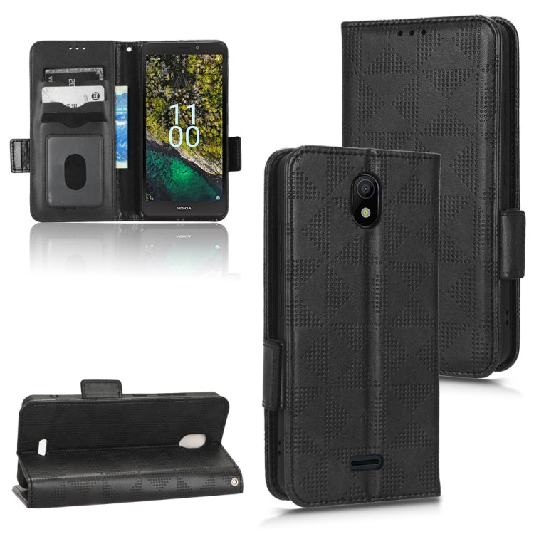 Symmetrical Triangle Leather Phone Case, For Nokia C21 Plus, For Nokia C21, For Nokia C100, For Nokia C200
