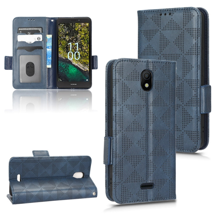 Symmetrical Triangle Leather Phone Case, For Nokia C21 Plus, For Nokia C21, For Nokia C100, For Nokia C200
