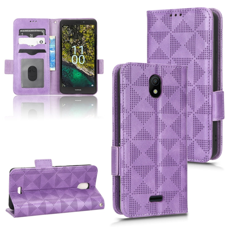 Symmetrical Triangle Leather Phone Case, For Nokia C21 Plus, For Nokia C21, For Nokia C100, For Nokia C200