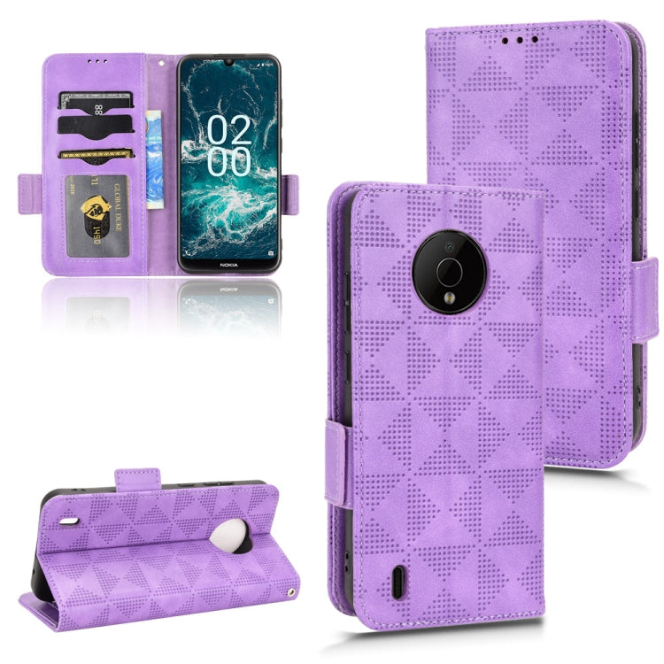 Symmetrical Triangle Leather Phone Case, For Nokia C21 Plus, For Nokia C21, For Nokia C100, For Nokia C200