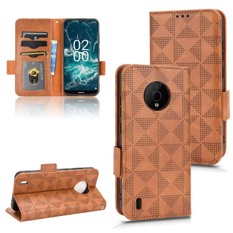 Symmetrical Triangle Leather Phone Case, For Nokia C21 Plus, For Nokia C21, For Nokia C100, For Nokia C200