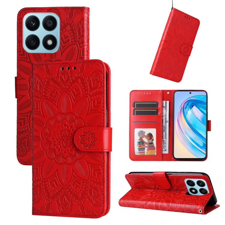 Embossed Sunflower Leather Phone Case, For Samsung Galaxy A24 4G, For Honor X7a, For Honor X8a, For Honor X9a/X40 5G/Magic5 Lite