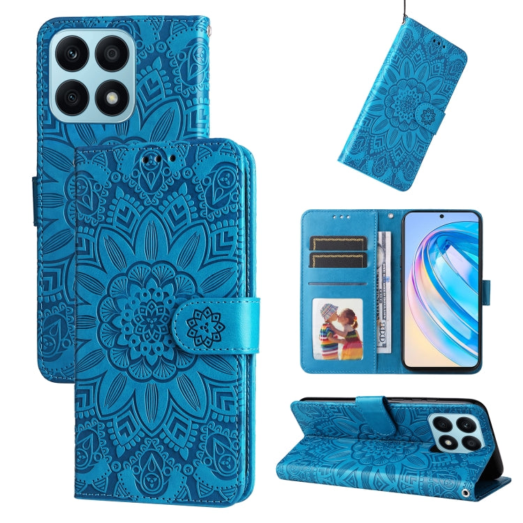 Embossed Sunflower Leather Phone Case, For Samsung Galaxy A24 4G, For Honor X7a, For Honor X8a, For Honor X9a/X40 5G/Magic5 Lite