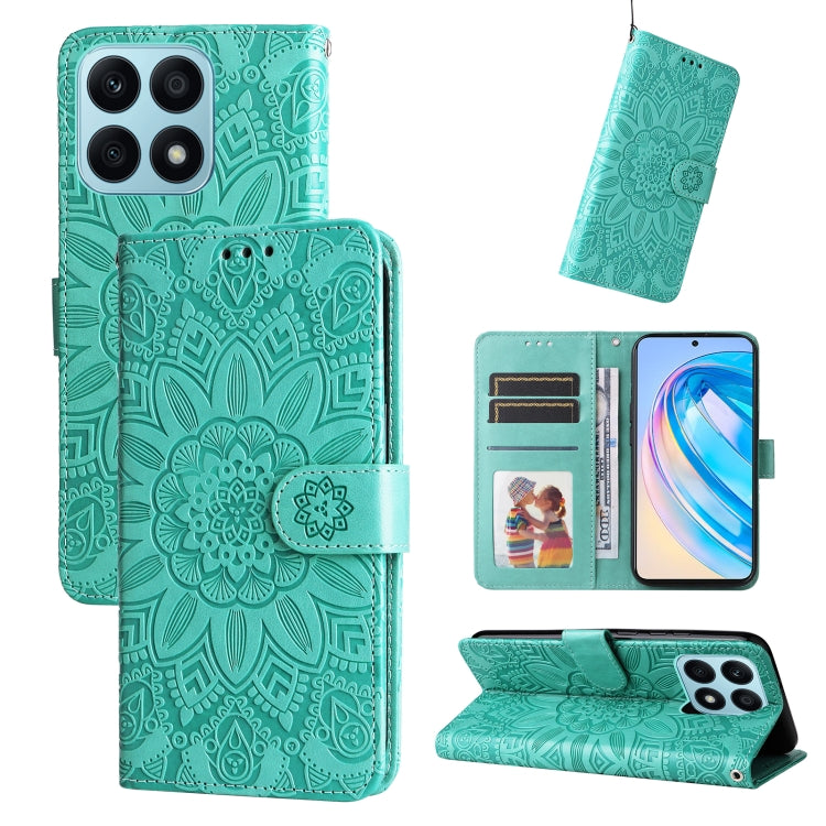 Embossed Sunflower Leather Phone Case, For Samsung Galaxy A24 4G, For Honor X7a, For Honor X8a, For Honor X9a/X40 5G/Magic5 Lite