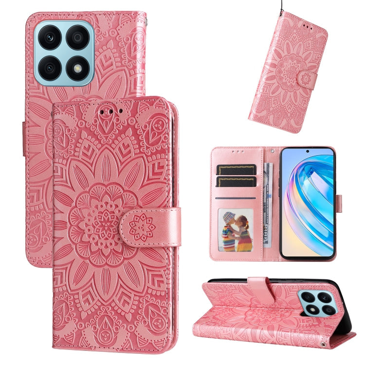 Embossed Sunflower Leather Phone Case, For Samsung Galaxy A24 4G, For Honor X7a, For Honor X8a, For Honor X9a/X40 5G/Magic5 Lite