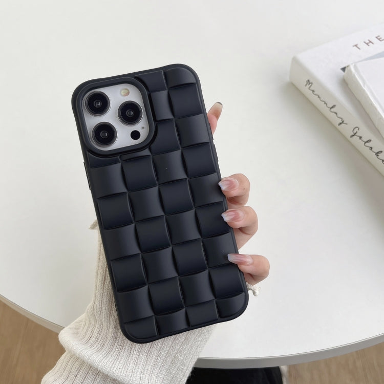 3D Cube Weave Texture Skin Feel Phone Case, For iPhone 14 Pro