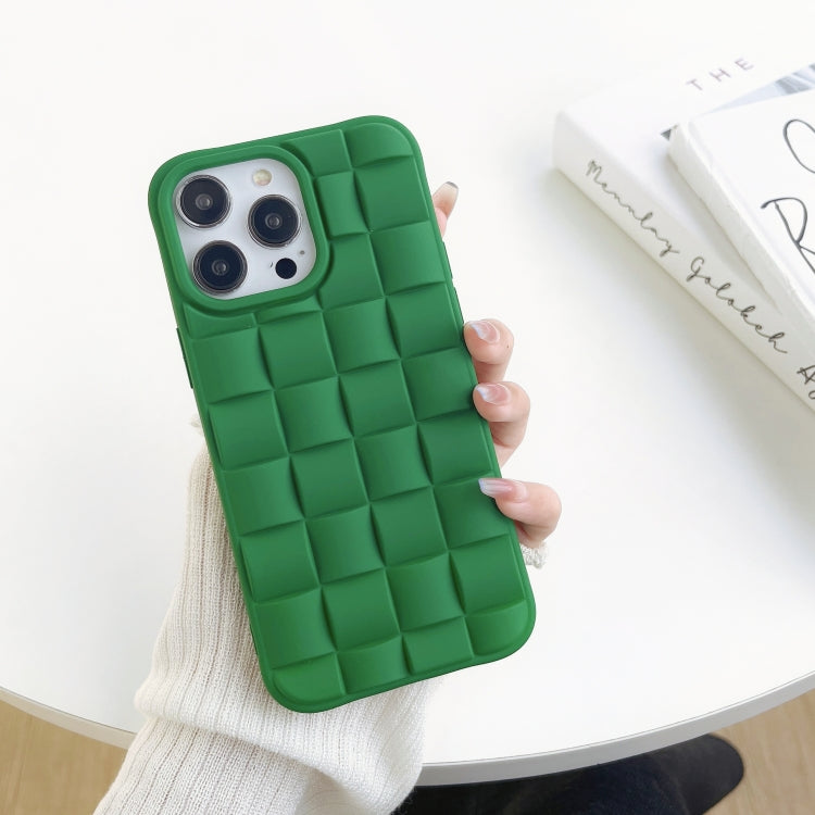 3D Cube Weave Texture Skin Feel Phone Case, For iPhone 14