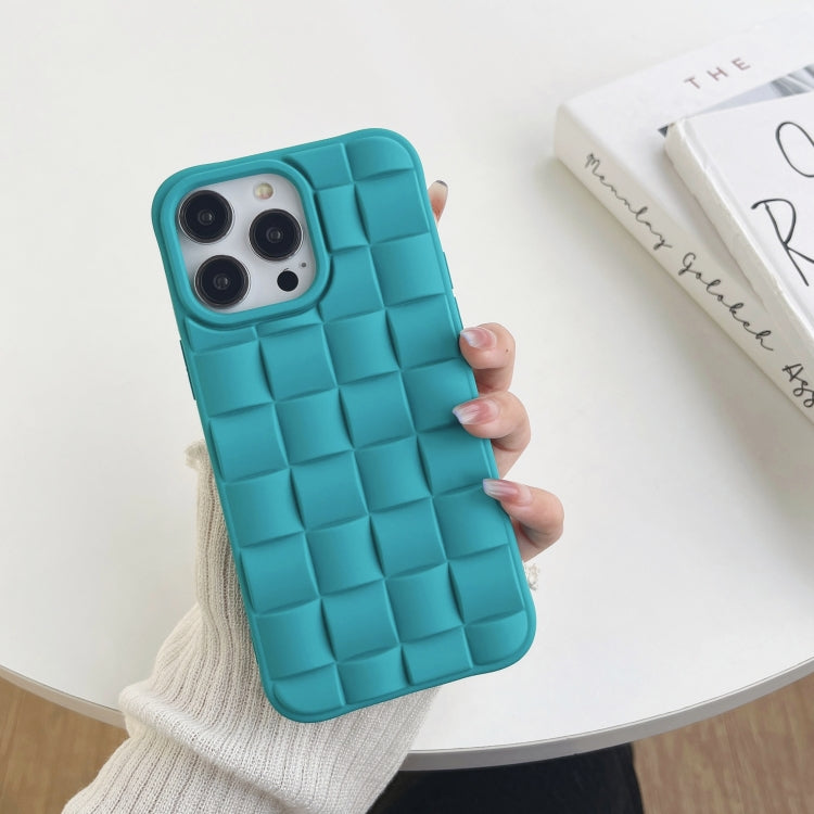 3D Cube Weave Texture Skin Feel Phone Case, For iPhone 14