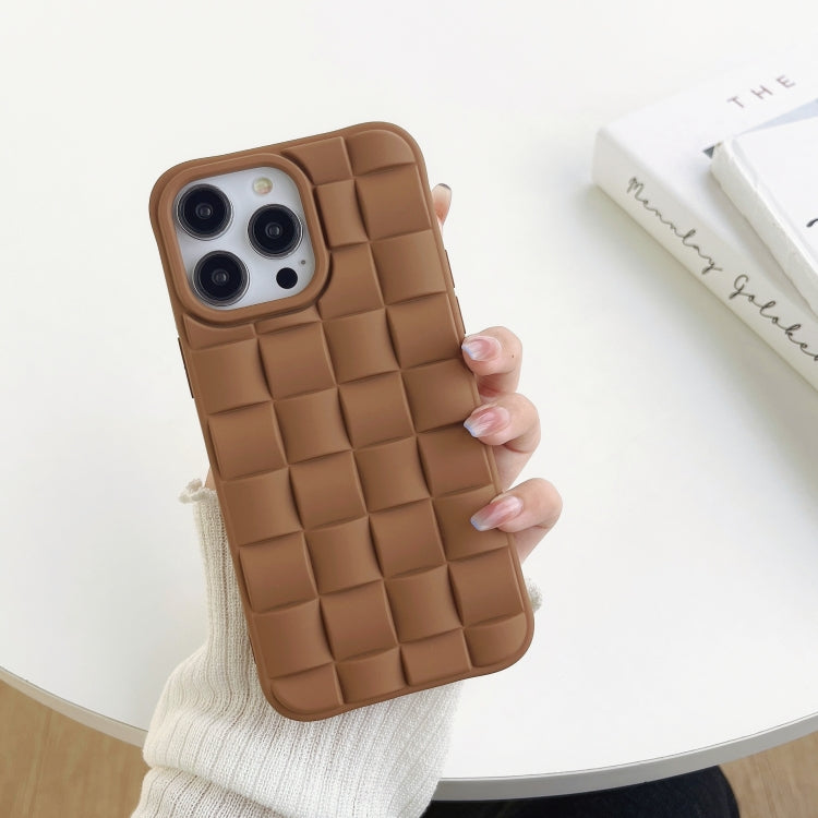 3D Cube Weave Texture Skin Feel Phone Case, For iPhone 14