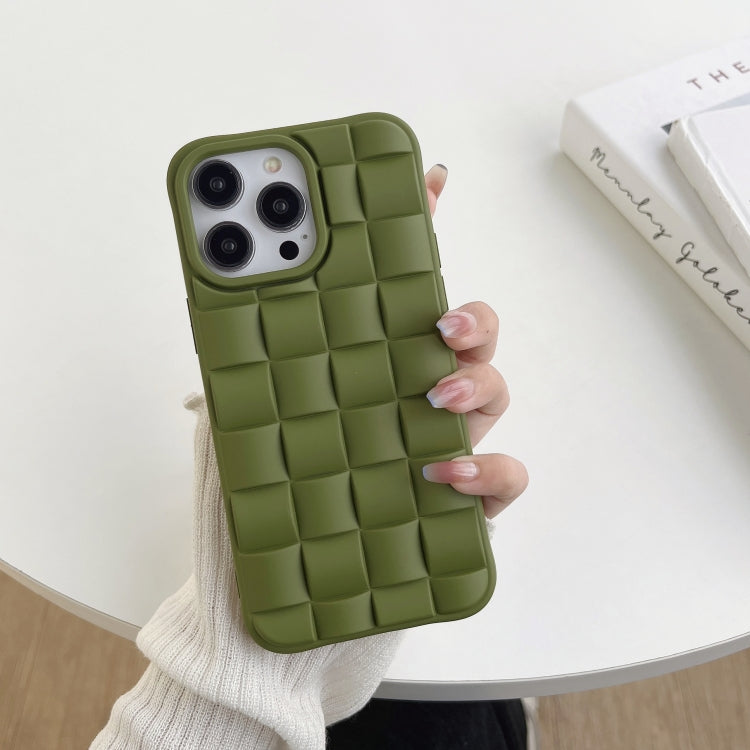 3D Cube Weave Texture Skin Feel Phone Case, For iPhone 13 Pro Max