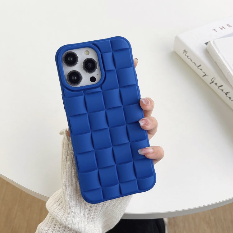 3D Cube Weave Texture Skin Feel Phone Case, For iPhone 12 Pro