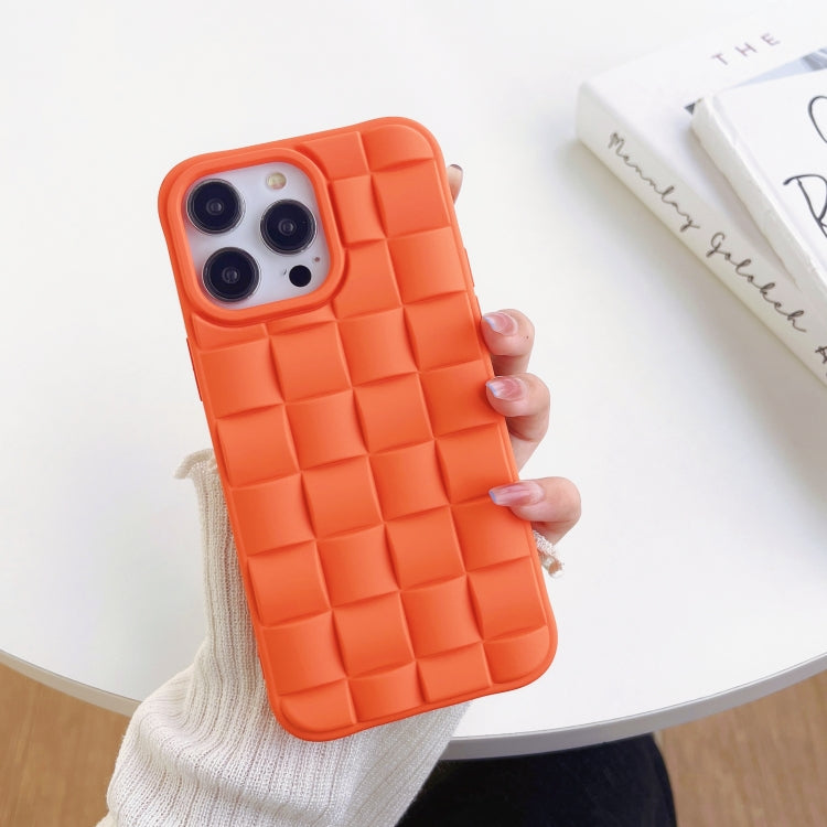 3D Cube Weave Texture Skin Feel Phone Case, For iPhone 12
