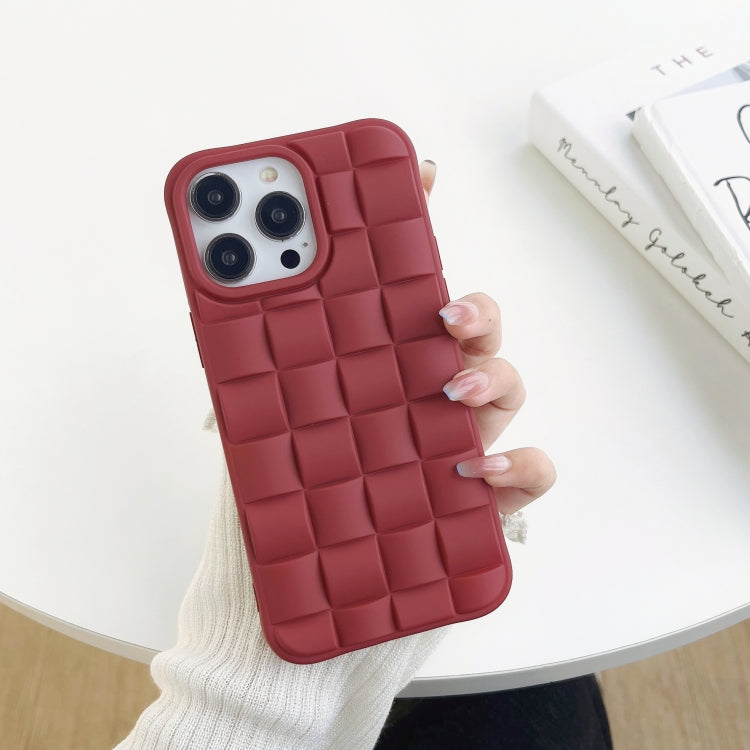 3D Cube Weave Texture Skin Feel Phone Case, For iPhone 12