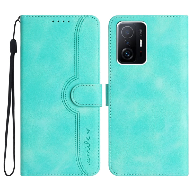 Heart Pattern Skin Feel Leather Phone Case, For Xiaomi Redmi Note 12 5G, For Xiaomi Redmi Note 12 Pro 5G, For Xiaomi Redmi Note 12 Pro+ 5G, For Xiaomi 11T/11T Pro