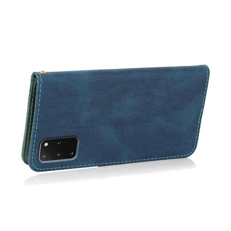 Dual-color Stitching Leather Phone Case, For Samsung Galaxy S20+
