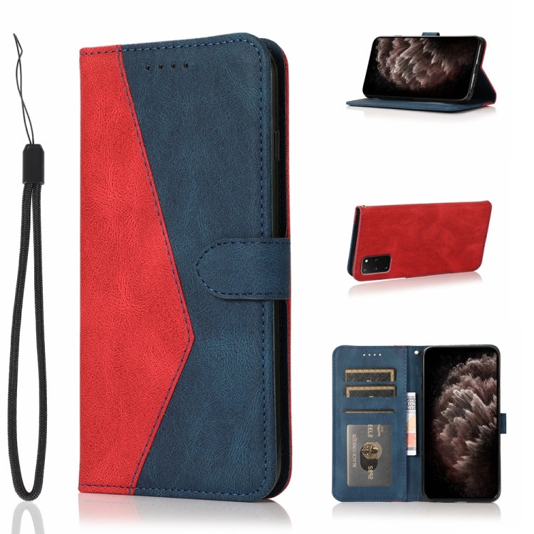 Dual-color Stitching Leather Phone Case, For Samsung Galaxy S20+