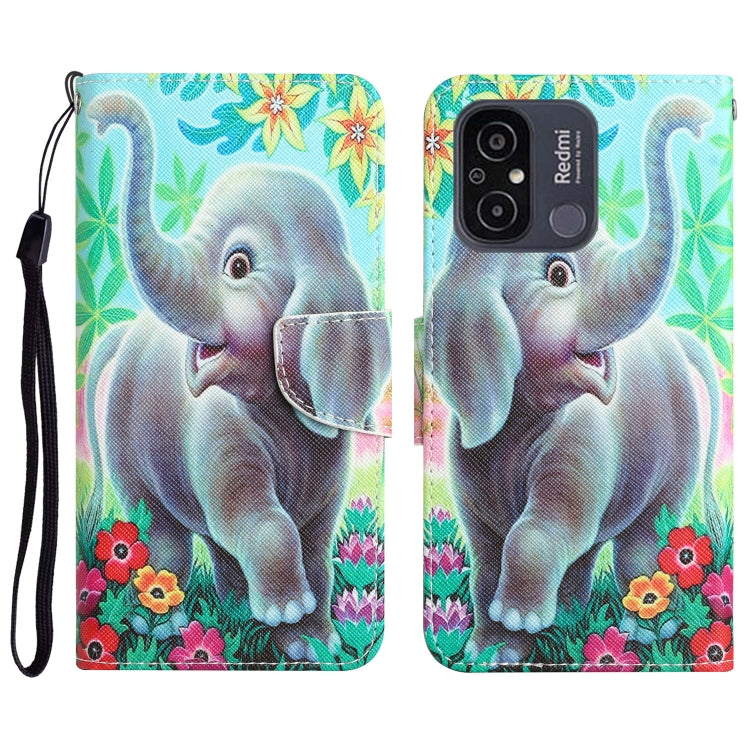 Colored Drawing Leather Phone Case, For Xiaomi Redmi 12C