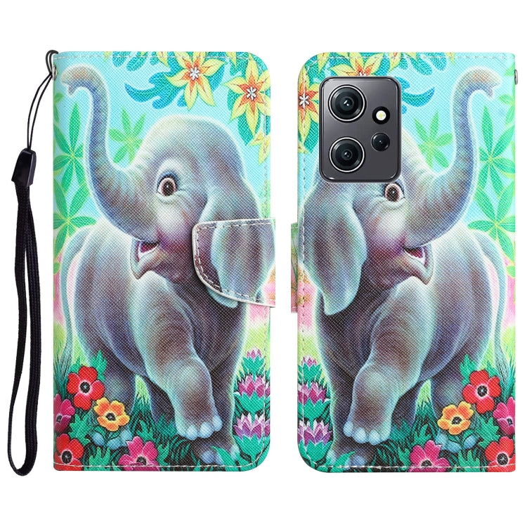 Colored Drawing Leather Phone Case, For Xiaomi Redmi Note 12 4G Global