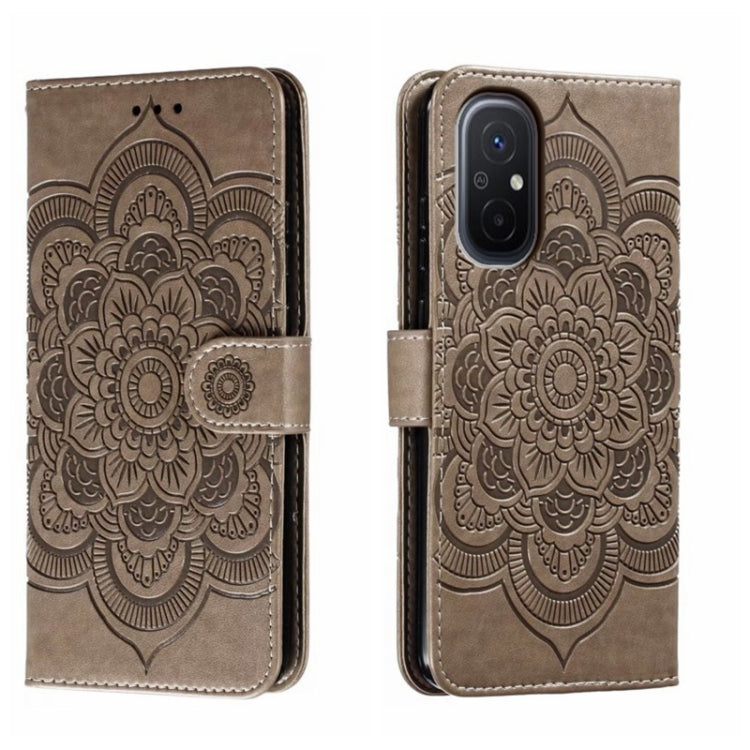 Sun Mandala Embossing Pattern Phone Leather Case, For Xiaomi Redmi 10C, For Xiaomi Redmi 12C, For Xiaomi Redmi A1