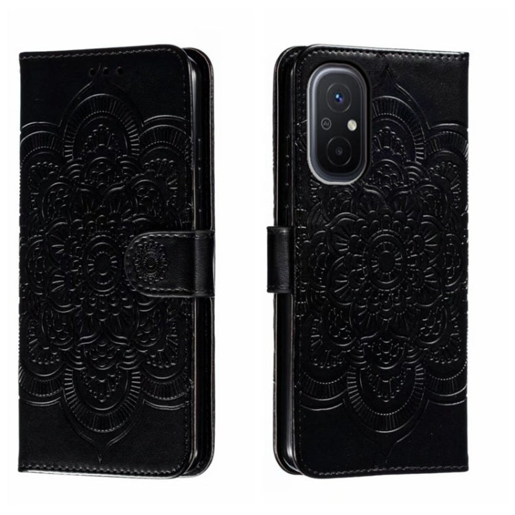 Sun Mandala Embossing Pattern Phone Leather Case, For Xiaomi Redmi 10C, For Xiaomi Redmi 12C, For Xiaomi Redmi A1