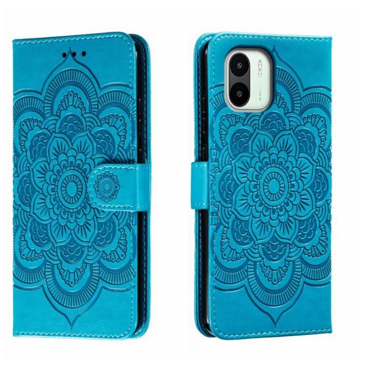 Sun Mandala Embossing Pattern Phone Leather Case, For Xiaomi Redmi 10C, For Xiaomi Redmi 12C, For Xiaomi Redmi A1