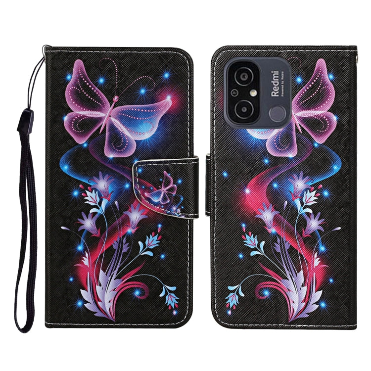 Colored Drawing Pattern Flip Leather Phone Case, For Xiaomi Redmi 12C