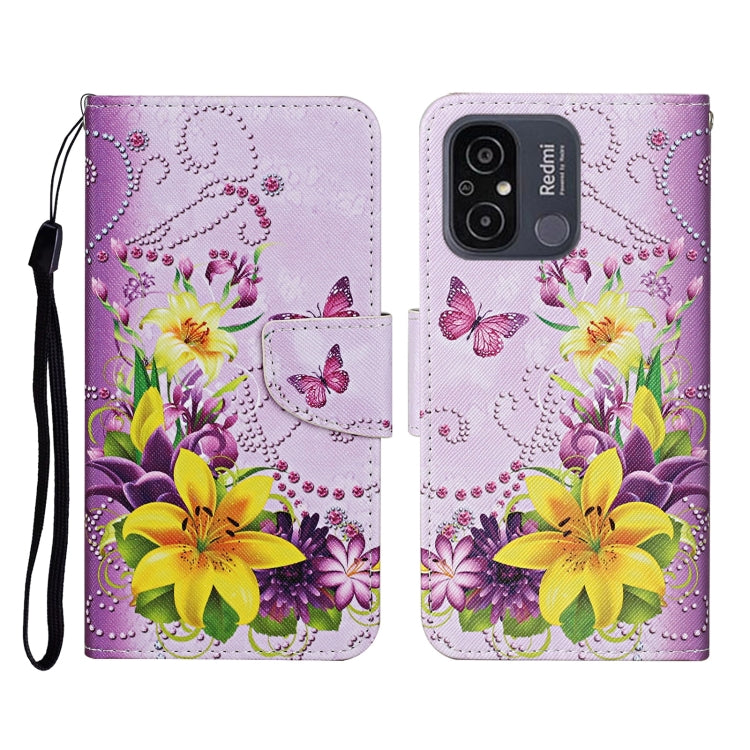 Colored Drawing Pattern Flip Leather Phone Case, For Xiaomi Redmi 12C