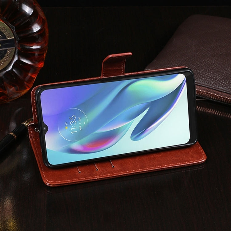idewei Crazy Horse Texture Leather Phone Case with Holder, For Sharp Rouvo V, For Ulefone Note 14, For Xiaomi Poco C55/Redmi 12C/Redmi 11A
