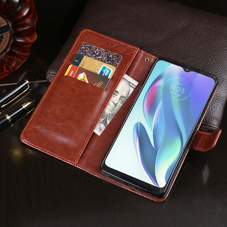 idewei Crazy Horse Texture Leather Phone Case with Holder, For Sharp Rouvo V, For Ulefone Note 14, For Xiaomi Poco C55/Redmi 12C/Redmi 11A