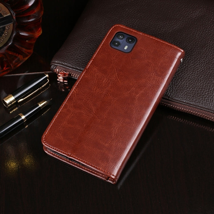 idewei Crazy Horse Texture Leather Phone Case with Holder, For Sharp Rouvo V, For Ulefone Note 14, For Xiaomi Poco C55/Redmi 12C/Redmi 11A