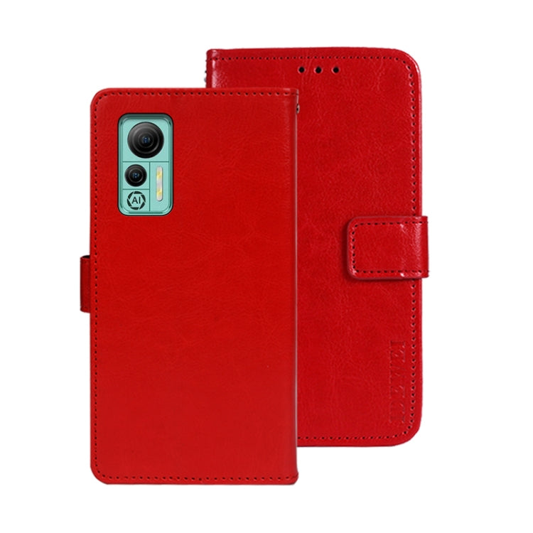 idewei Crazy Horse Texture Leather Phone Case with Holder, For Sharp Rouvo V, For Ulefone Note 14, For Xiaomi Poco C55/Redmi 12C/Redmi 11A
