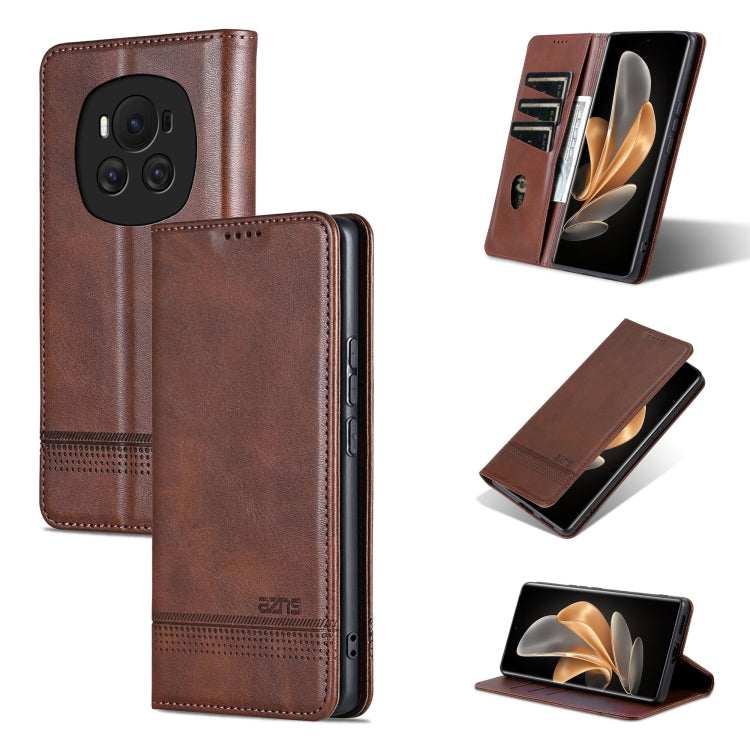 AZNS Magnetic Calf Texture Flip Leather Phone Case, For Honor X50i/90 Lite, For Honor Play 40, For Honor 90 Pro, For Honor 90