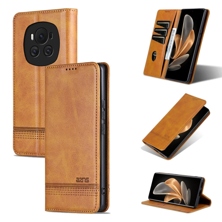 AZNS Magnetic Calf Texture Flip Leather Phone Case, For Honor X50i/90 Lite, For Honor Play 40, For Honor 90 Pro, For Honor 90