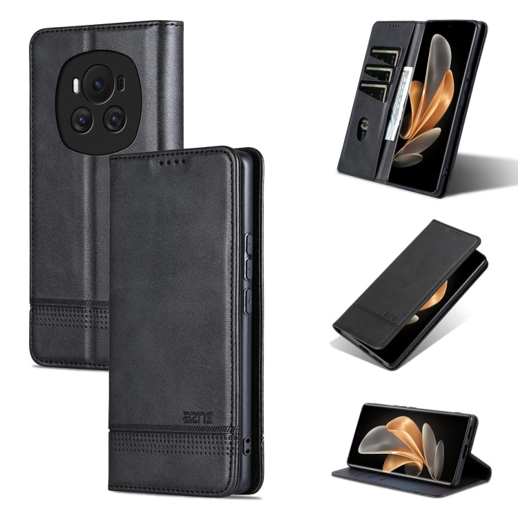 AZNS Magnetic Calf Texture Flip Leather Phone Case, For Honor X50i/90 Lite, For Honor Play 40, For Honor 90 Pro, For Honor 90
