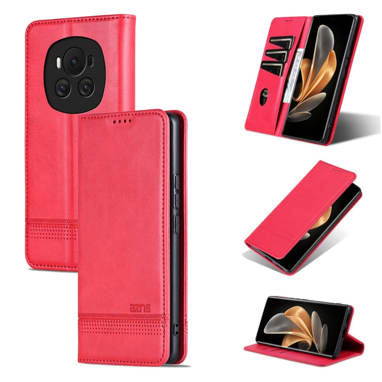 AZNS Magnetic Calf Texture Flip Leather Phone Case, For Honor X50i/90 Lite, For Honor Play 40, For Honor 90 Pro, For Honor 90