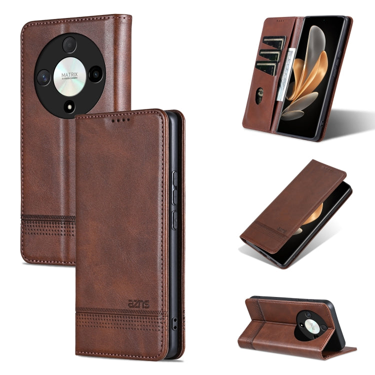 AZNS Magnetic Calf Texture Flip Leather Phone Case, For Honor X50i/90 Lite, For Honor Play 40, For Honor 90 Pro, For Honor 90