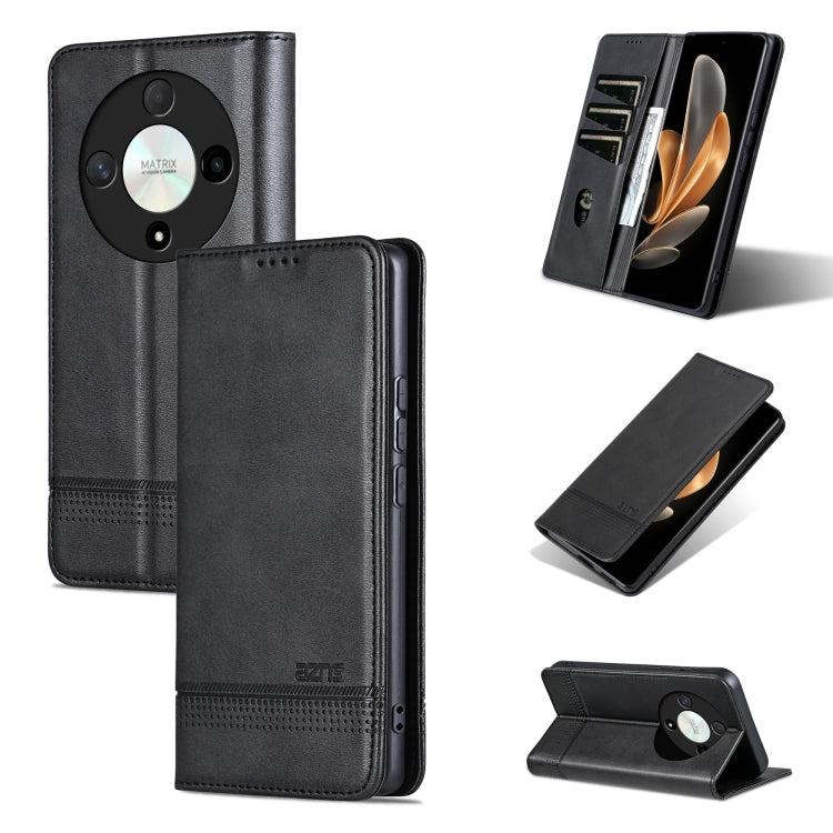 AZNS Magnetic Calf Texture Flip Leather Phone Case, For Honor X50i/90 Lite, For Honor Play 40, For Honor 90 Pro, For Honor 90