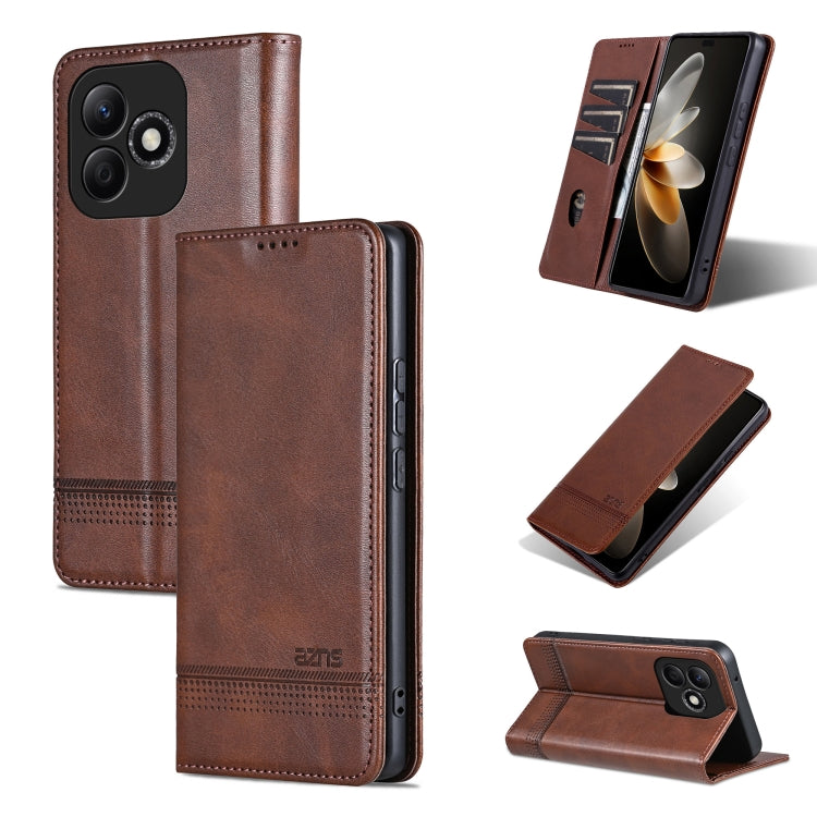 AZNS Magnetic Calf Texture Flip Leather Phone Case, For Honor Play 50/Play 50m 5G, For Honor 200 Lite Global, For Honor Magic6 Pro, For Honor Magic6