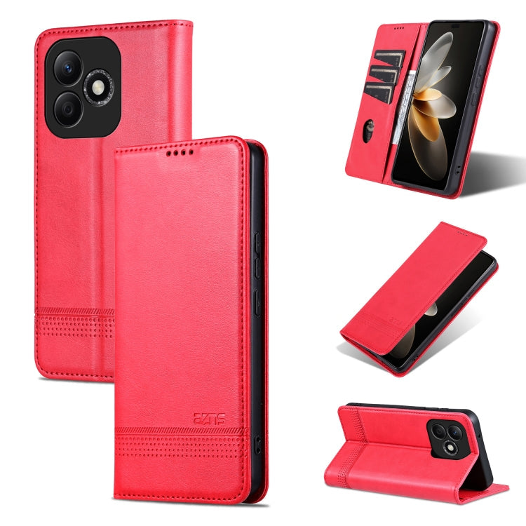 AZNS Magnetic Calf Texture Flip Leather Phone Case, For Honor Play 50/Play 50m 5G, For Honor 200 Lite Global, For Honor Magic6 Pro, For Honor Magic6