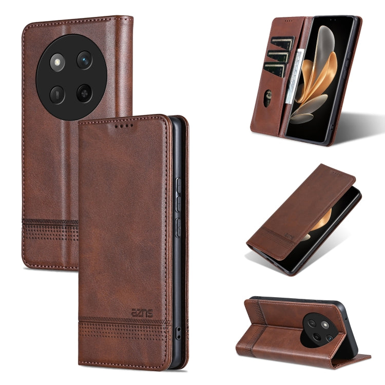 AZNS Magnetic Calf Texture Flip Leather Phone Case, For Honor Play 60 Plus, For Honor X6b, For Honor 200, For Honor 200 Pro
