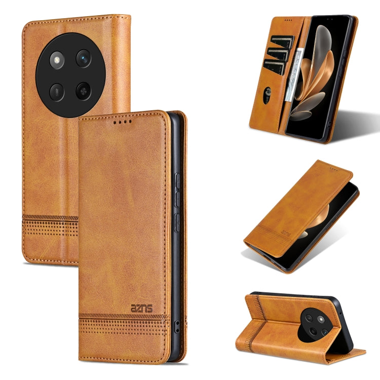 AZNS Magnetic Calf Texture Flip Leather Phone Case, For Honor Play 60 Plus, For Honor X6b, For Honor 200, For Honor 200 Pro