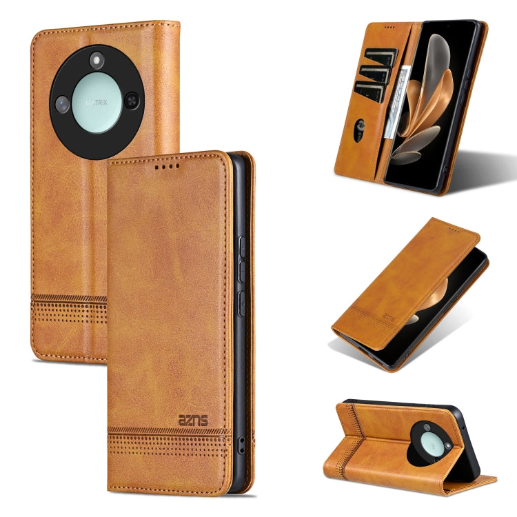 AZNS Magnetic Calf Texture Flip Leather Phone Case, For Honor Play 50/Play 50m 5G, For Honor 200 Lite Global, For Honor Magic6 Pro, For Honor Magic6