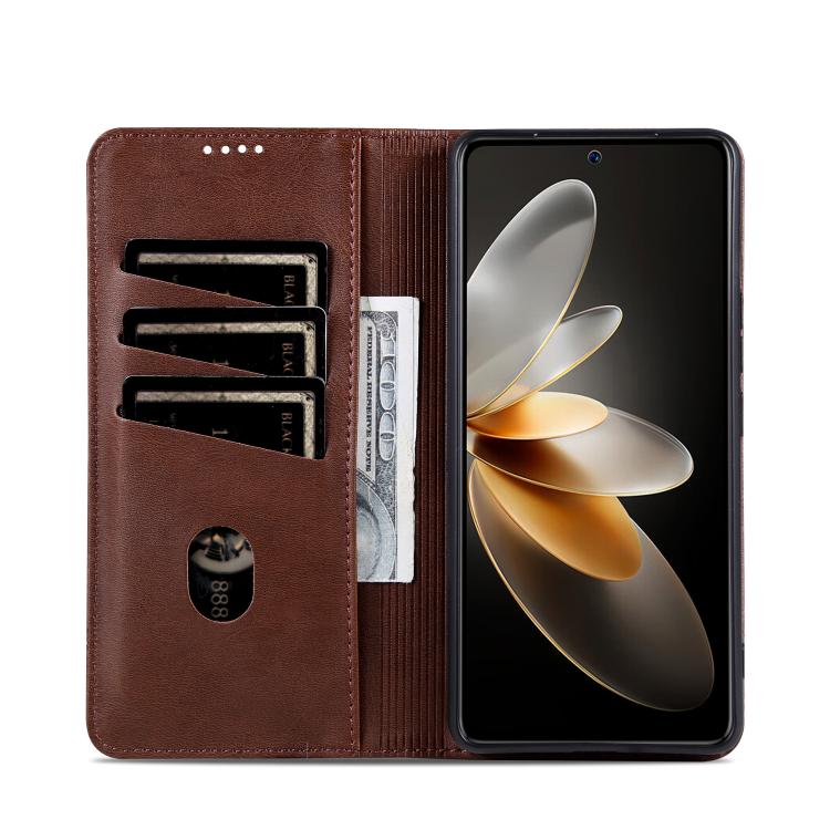 AZNS Magnetic Calf Texture Flip Leather Phone Case, For Honor Play 60 Plus, For Honor X6b, For Honor 200, For Honor 200 Pro